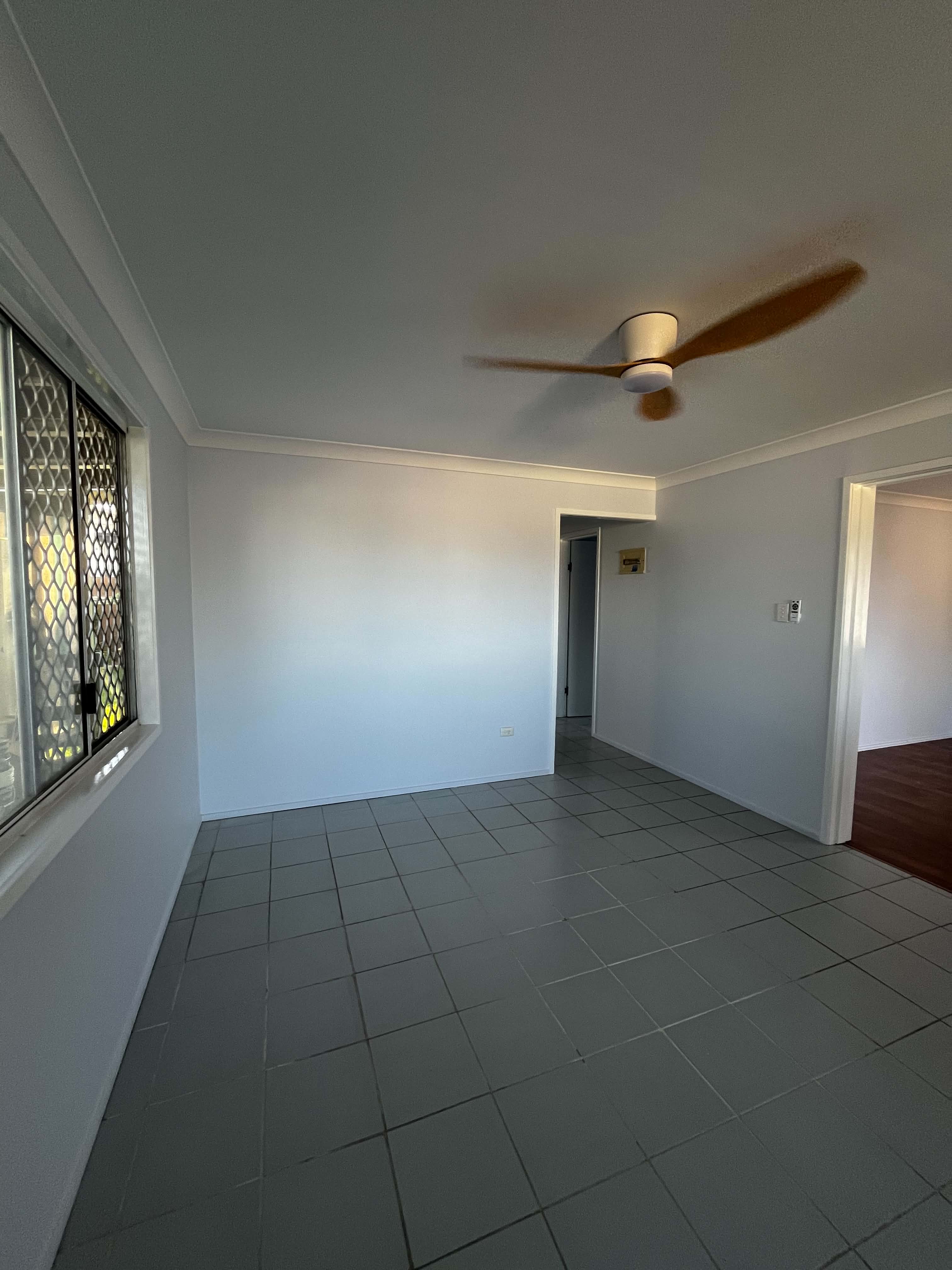 Bright interior finish to enclosed living area